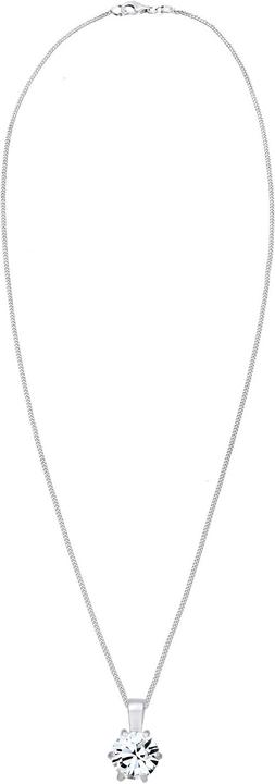Produktbild Elli Panzerkette mit Kristall Anhänger (Sterling Silber, 45 cm)