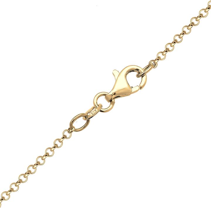 Immagine prodotto Elli 2-lagige Kette Münz-Anhänger Kristallen (Argento, 40 cm)