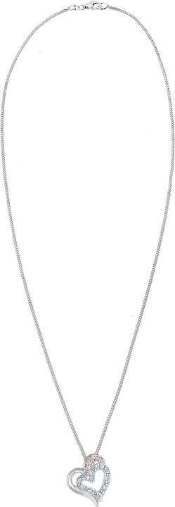 Immagine prodotto Elli mit Herz-Anhäger verziert mit Kristallen (Argento, 45 cm)