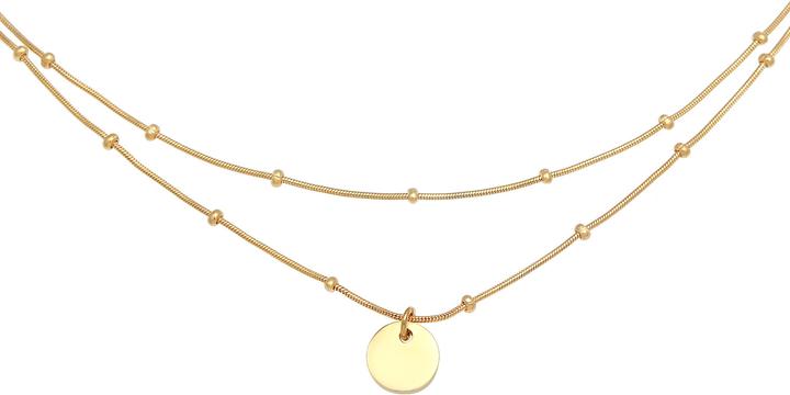 Actual product image Elli Choker Layer Plättchen Kugelkette (Sterling Silver, 38 cm)