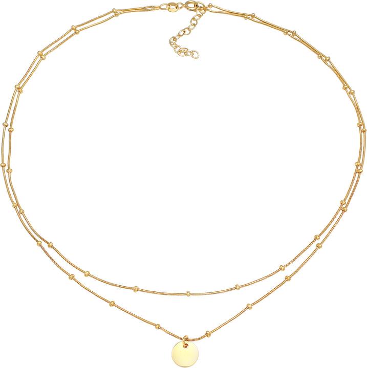 Actual product image Elli Choker Layer Plättchen Kugelkette (Sterling Silver, 38 cm)