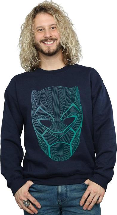 Immagine prodotto Felpa in cotone con maschera tribale di Black Panther (S)