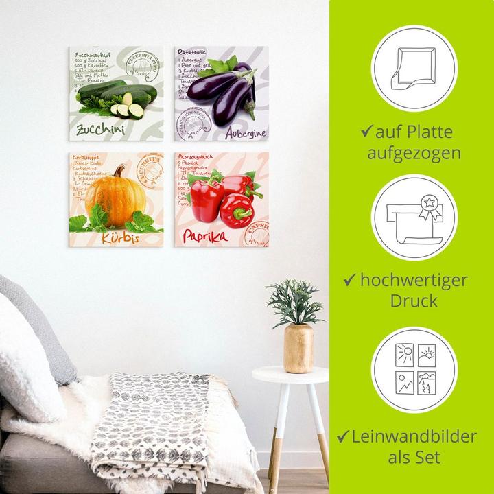 Produktbild Artland Zucchini, Aubergine, Kürbis, Paprika S6PG (20 x 20 cm)