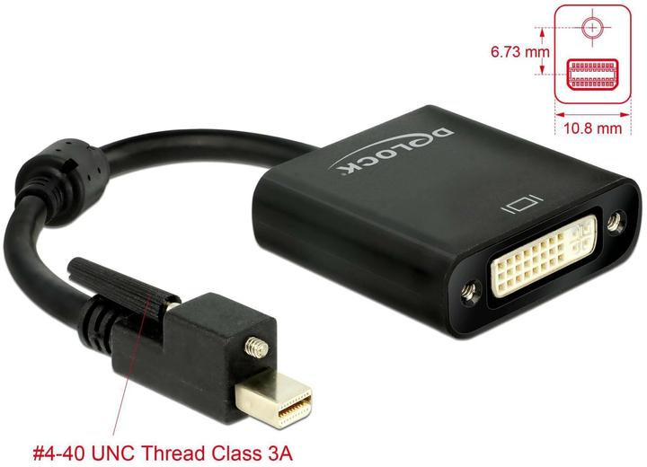 Actual product image Delock Mini Displayport to DVI-I Adapter, active,4K (DVI, 25 cm)