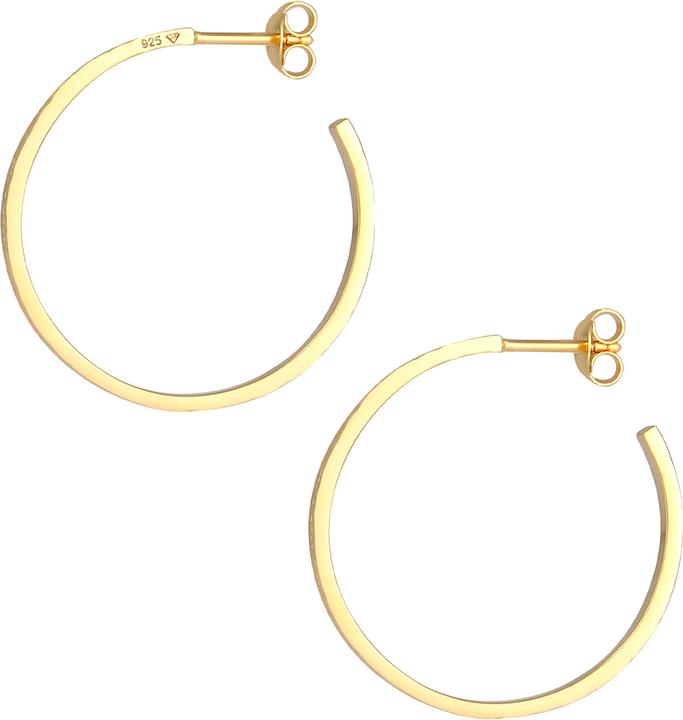 Image du produit Elli Creolen mit Stecker Basic Hammerschlag (Argent Sterling)