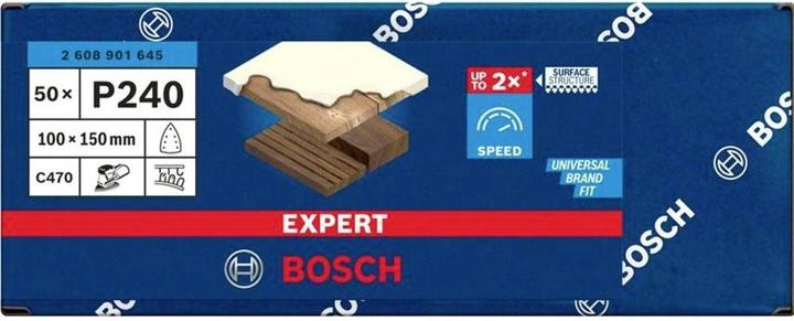 Image du produit Bosch Professional Zubehör EXPERT C470 Papier abrasif, 100 x 150 mm, G 240, 50 pièces (G240)
