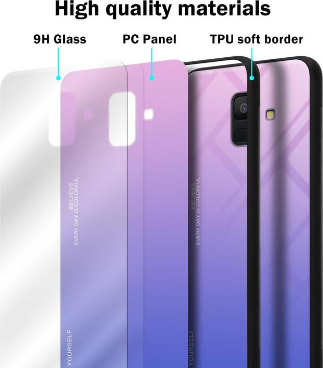 Productafbeelding Cadorabo TPU 2 kleuren glasdekking (Samsung Galaxy J6 (2018))