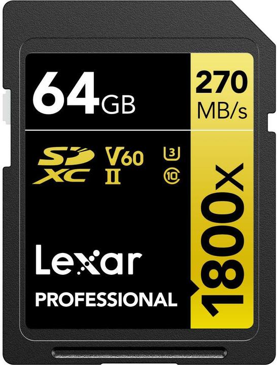 Lexar Professional Gold Series (64 GB, SDXC, U3, UHS-II)