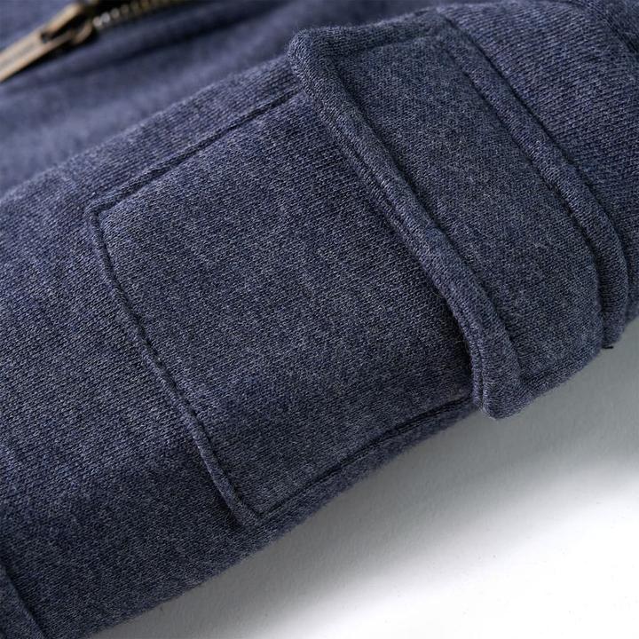 Actual product image VidaXL Children's hoodie with zip Dark blue (116)