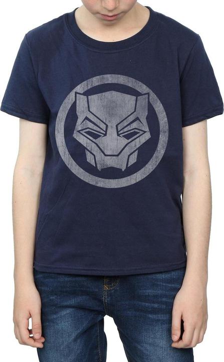 Actual product image Boys Black Panther Distressed Icon T-Shirt (140, 146)