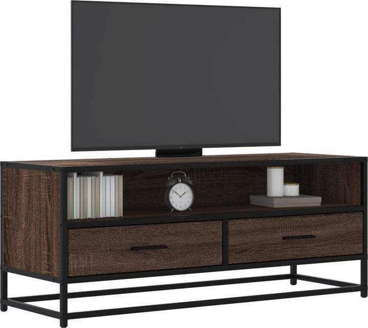 Actual product image VidaXL TV cabinet Lowboard TV cabinet TV table Brown oak look (100 x 34.5 x 40 cm)