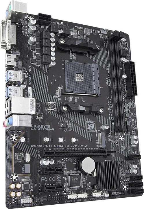 Actual product image Gigabyte GA-A320M-H (AM4, AMD A320, mATX)