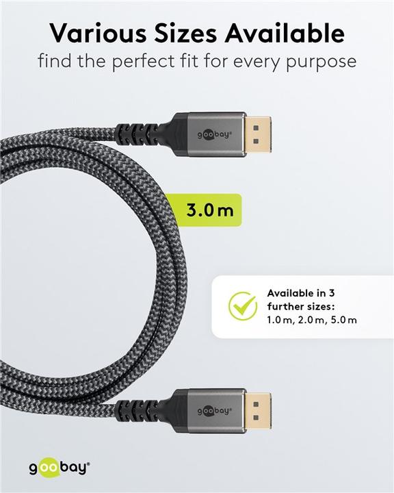 Actual product image Goobay DisplayPort – DisplayPort (3 m, DisplayPort)