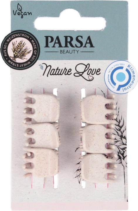 Immagine prodotto Parsa Beauty PARSA Nature Love Fermaglio per capelli, rosa Small, 6 pezzi, in paglia di grano (6 pz.)
