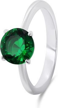 Image du produit Brilio Silver - Timeless silver ring with green zircon RI057WG - Circuit : 58 mm (58)