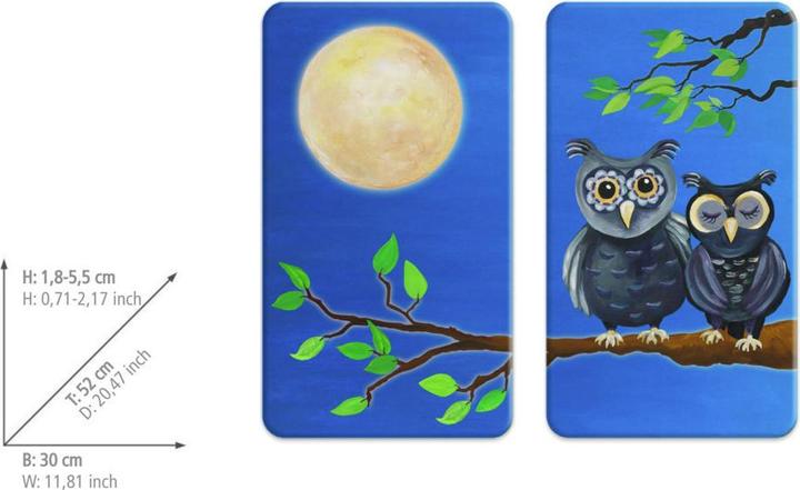 Image du produit Wenko Plaque de recouvrement en verre Universal mod. Hibou, lot de 2 pour tous les types de cuisinières