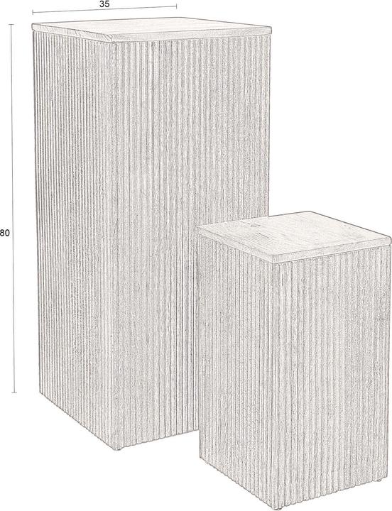 Produktbild Dutchbone Ribble Plant Stand (set of 2) (35 x 80 x 35 cm)