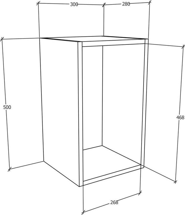 Image du produit VCM Étagère murale en bois Étagère suspendue Étagère murale Arila S (50 x 28 x 30 cm)