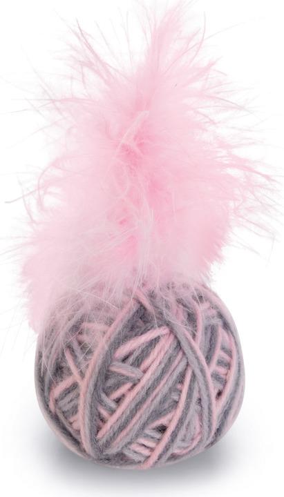 Produktbild Beeztees Katzenspielzeug Wolle Ball mit Feder Ming (Katzenminzespielzeug)