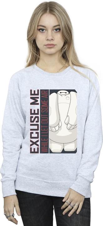 Actual product image Disney Womens/Ladies Big Hero 6 Baymax Excuse Me Some Air Sweatshirt (S)