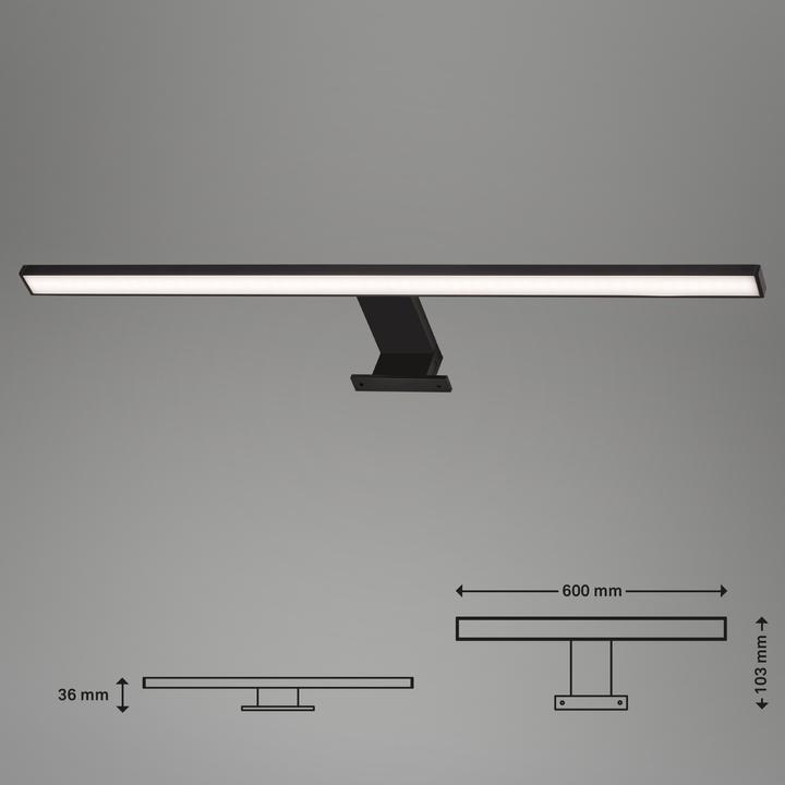 Immagine prodotto Briloner Apparecchio a specchio a LED, nero, 1xLED platinum/8W (780 lm)