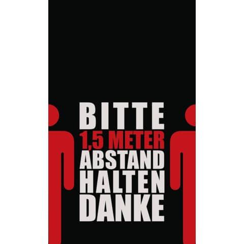 Produktbild Miltex Eingangsmatte-Abstand halten, 1500x900mm, 1,5 m Abstand, Hochformat, Design 1 (90 x 150 cm)