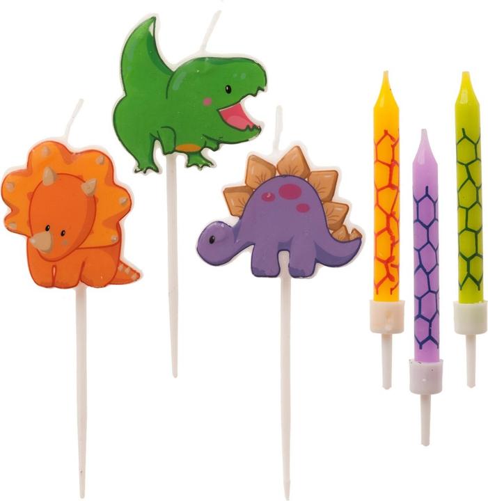 Dekora Bougies Mix Dinosaure (6pcs) (1 x)