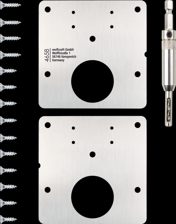 Produktbild wolfcraft Reparaturset für Topfscharniere