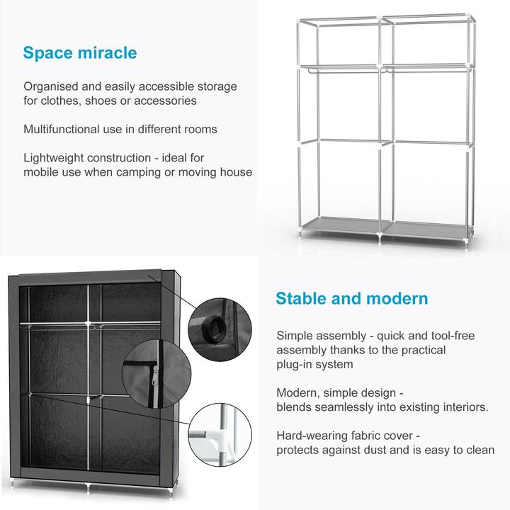 Produktbild Intirilife Faltschrank (108 x 54 x 170 cm)