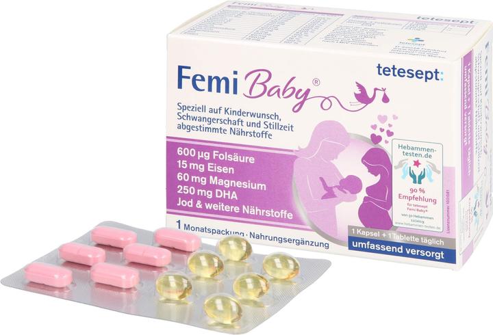 Produktbild Tetesept Femi Baby (60 Stück, Kapseln, Tabletten, 61.80 g)