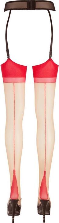 Produktbild Cottelli Collection Strapsstrümpfe mit roter Naht (5)