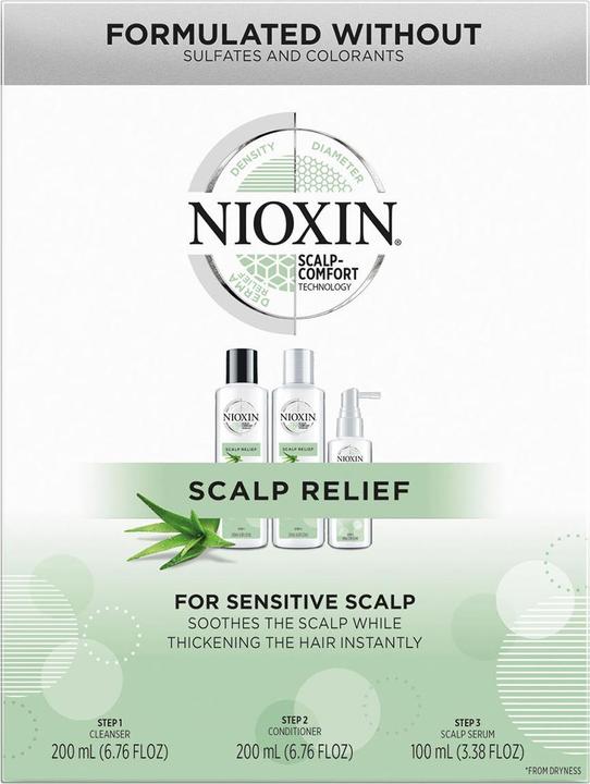 Actual product image Nioxin Scalp Relief 3-Step System Hair Kit (500 ml)