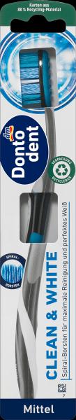 dm Dontodent Zahnbürste Perfect Clean & White mittel (Mittel, 1 x)