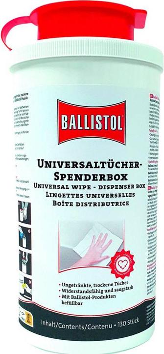 Actual product image Ballistol Dispenser box with 130 dry wipes 25097 1 pc.