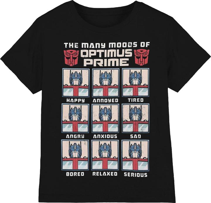 Transformers Many Moods Of Optimus Prime TShirt (M)