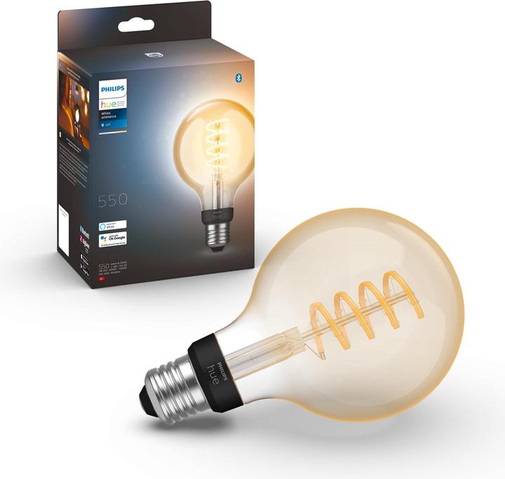 Image du produit Philips Hue Philips Globe G93 Filament (E27, 7 W, 550 lm, 1 x, G)