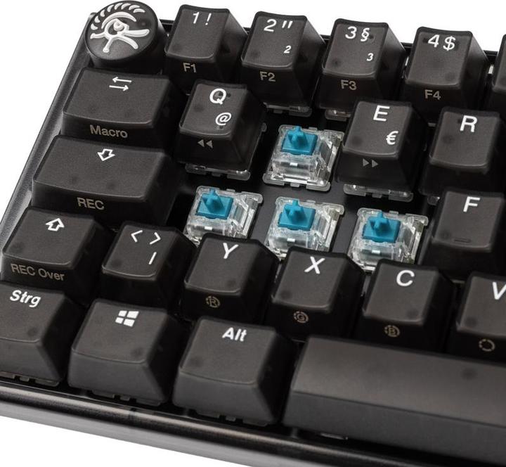 Actual product image Ducky One 3 Aura Black Mini Gaming Keyboard, RGB LED - MX-Blue (DE, Cable)