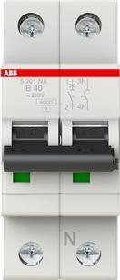 Produktbild ABB S201-B40NA Sicherungsautomat B-Char.,6kA,40A,1P,+NA S201-B40NA