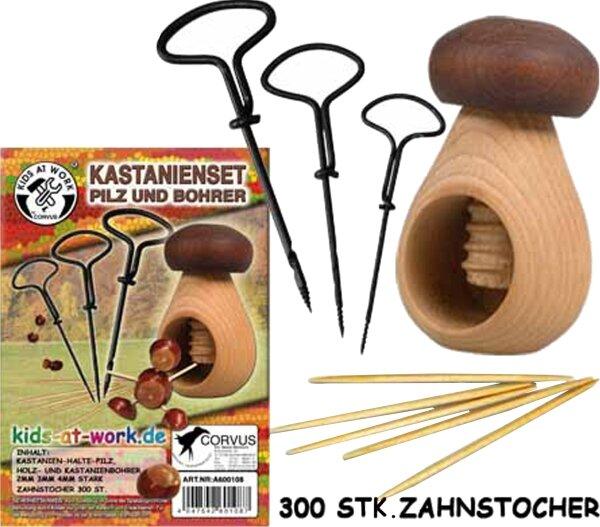 Produktbild Kids at work Kastanienset Pilz und Bohrer