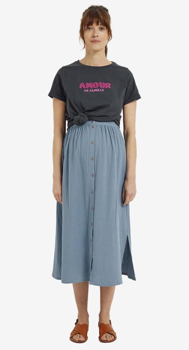 Actual product image Vertbaudet Organic collection: T-shirt for pregnancy and breastfeeding with AMOUR lettering (42)