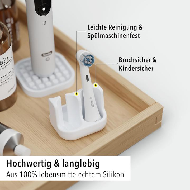 Immagine prodotto Qikfresh Aufsteckbürstenhalter 2er Weiss (Portaspazzolino)