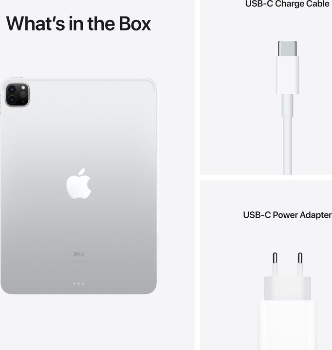 Productafbeelding Apple iPad Pro 2021 (3e generatie) (Alleen WLAN, 11", 2000 GB, Zilver)