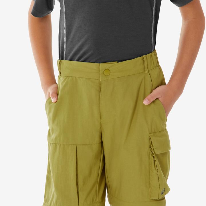 Image du produit Quechua Pantalon modulable de randonnée enfant 7-15 ans, MH500 khaki jaune (140)