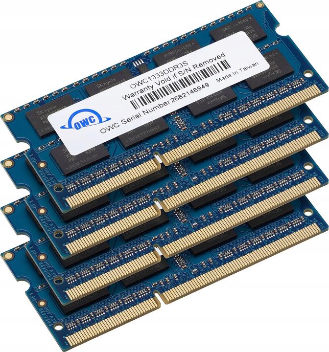 Actual product image OWC 16GB Memory Upgrade Kit 4 x 4GB PC10600 DDR3 1333MHz SO-DIMMs for Mid 2010/2011 21.5 & 27 iMac M (4 x 4GB, 1333 MHz, DDR3-RAM, SO-DIMM)