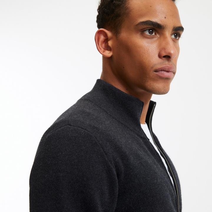 Image du produit La Redoute Collections Cardigan zippé Signature en laine mérinos (S)