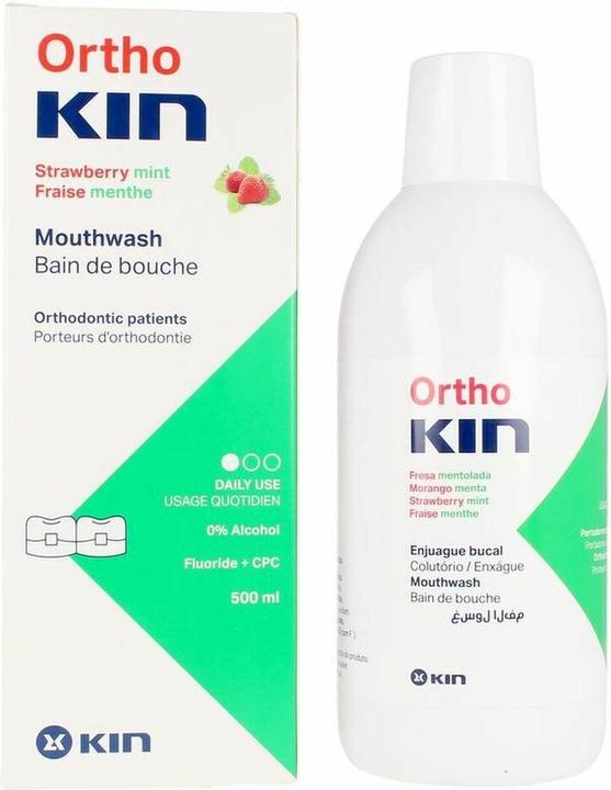 Image du produit KIN Hygiene Orthokin Bain de bouche à la fraise et au menthol 500ml (500 ml, Bains de bouche)
