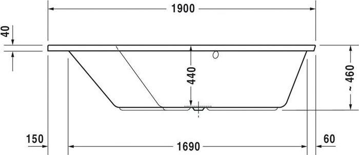 Immagine prodotto Duravit Vasca idromassaggio PAIOVA 5 angolare l 267 l 1900x1400mm we Air-System (267 l, 190 cm, 140 cm)