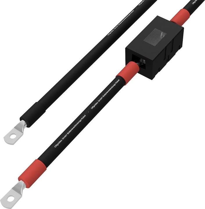 Offgridtec 1,5 m di cavo batteria da 25 mm² con porta fusibile MIDI connessione a morsetto a vite su M8