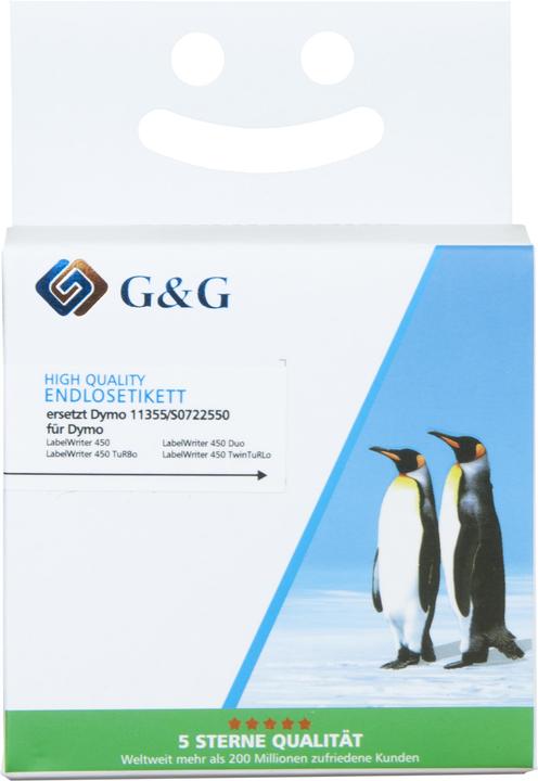 Immagine prodotto Etichette in rotolo adatte per Dymo nero su bianco, Dimensioni mm: 19 x 51, Sostituisce: