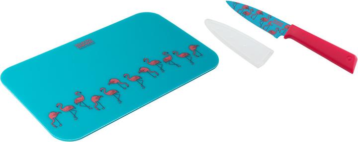 Image du produit Kuhn Rikon COLORI®+ couteau d'office / planche à découper set (Limited Edition Flamingo)